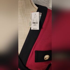 Maroon with black Dress